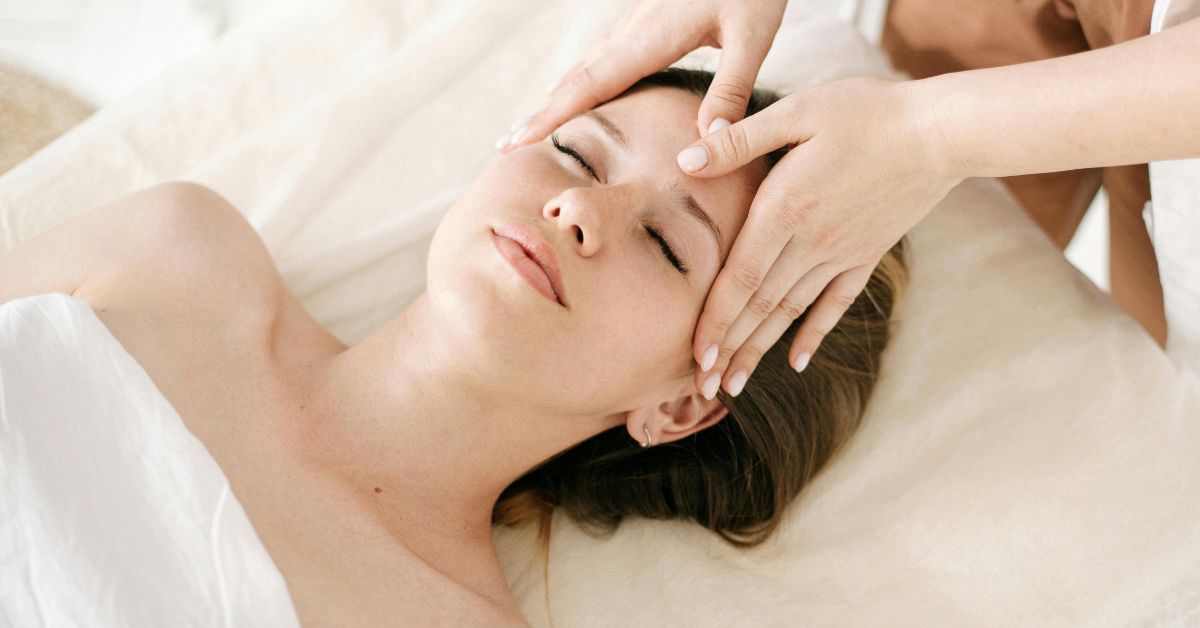 Not just for relaxation Woman receiving a relaxing facial